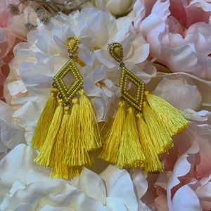 Boutique yellow tassel earrings